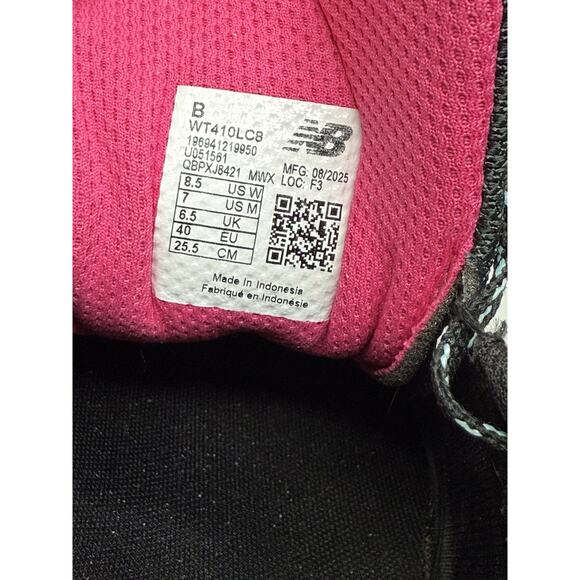 New Balance T410v8 Trail Running Shoe Womens 8.5 Black Mesh WT410LCB Unisex - Picture 9 of 9